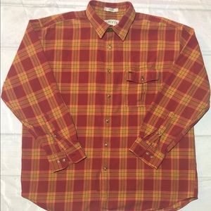 Orvis Men's Plaid Long Sleeve button Shirt XL